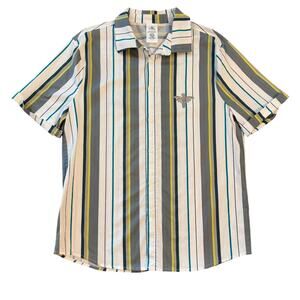 Disney Haunted Mansion Shirt Men’s M Striped Madame Leota Button Front